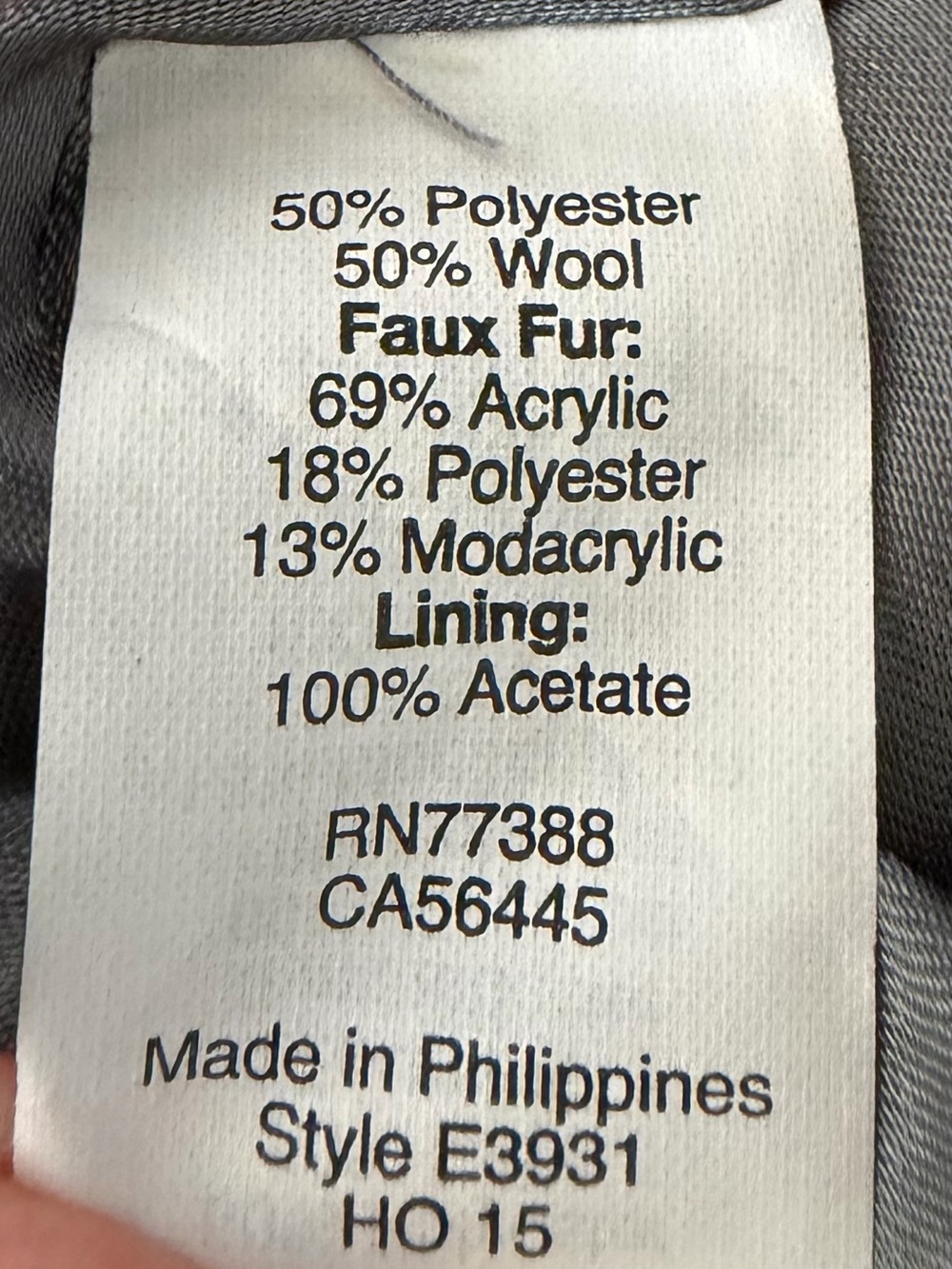 Like New J Crew Wool Blend Faux Fur Hooded Jacket Size 6 Gray - Picture 5 of 5